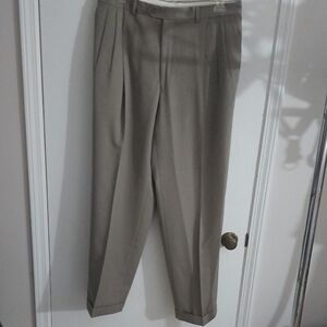 Men's Elegant Tan Dress Trousers-Pazoni-Made In Italy